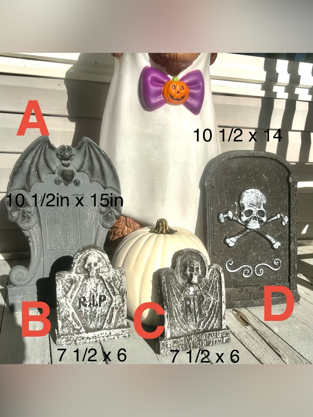 Halloween Tombstone Set - Gray Decorative Graveyard Accents